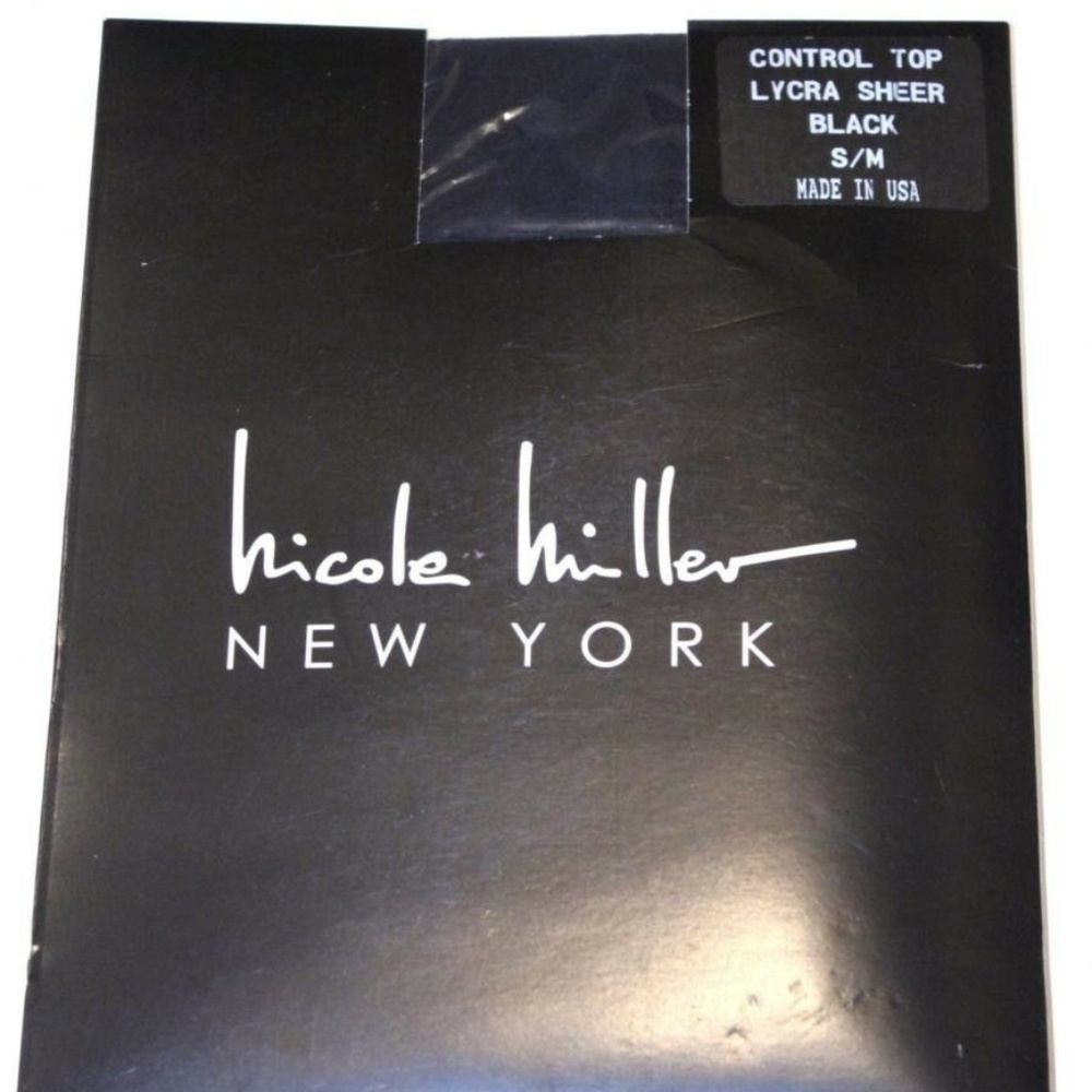 Nicole Miller Control Top Sheer Pantyhose Black